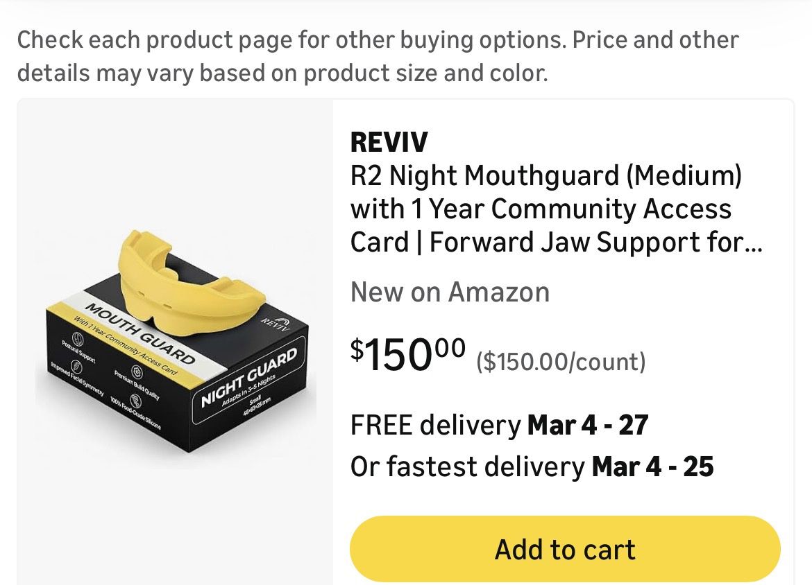 Reviv R2 Night Mouthguard (Medium)