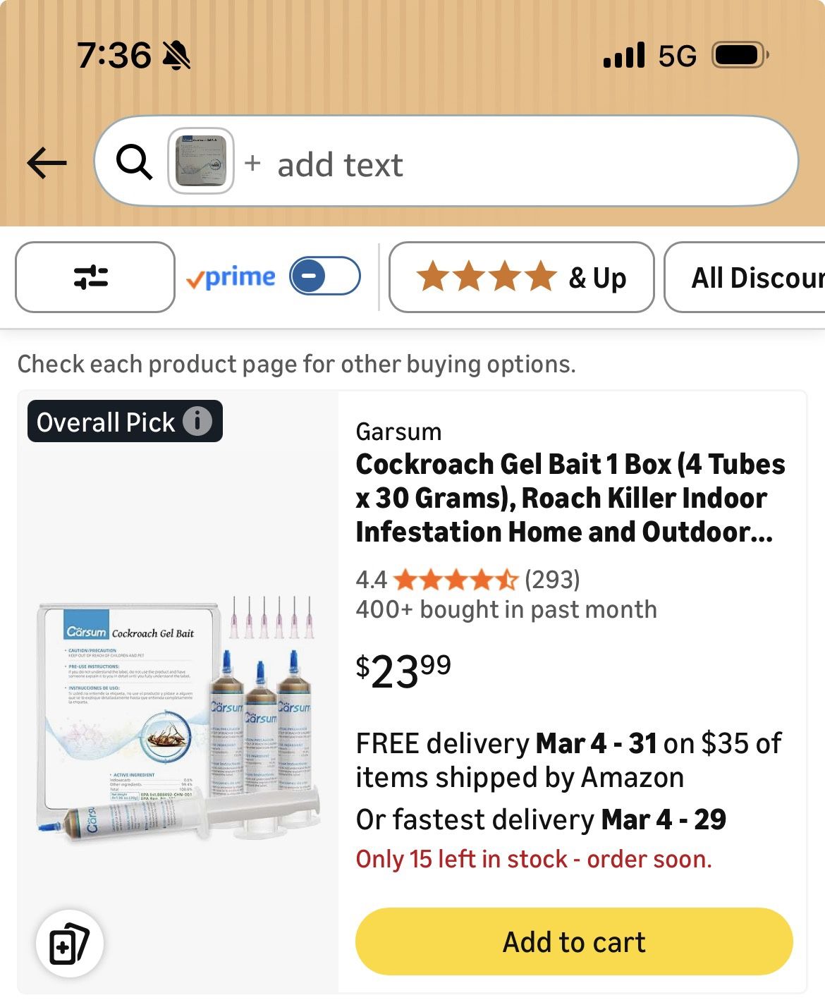 Cockroach Gel Bait