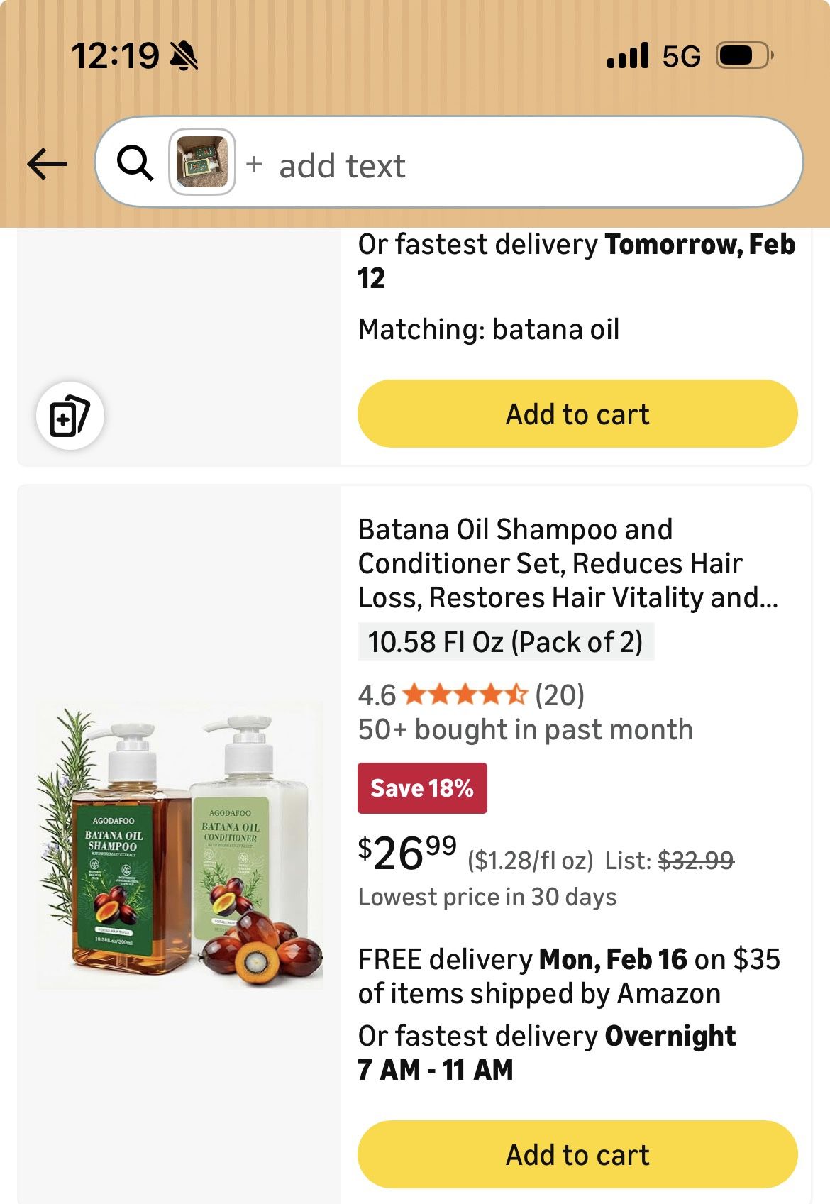 Banana Oil Shampoo and Conditioner Set