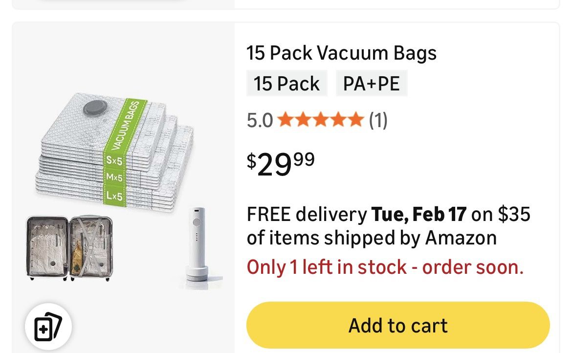 Vacuum Bags With Vacuum