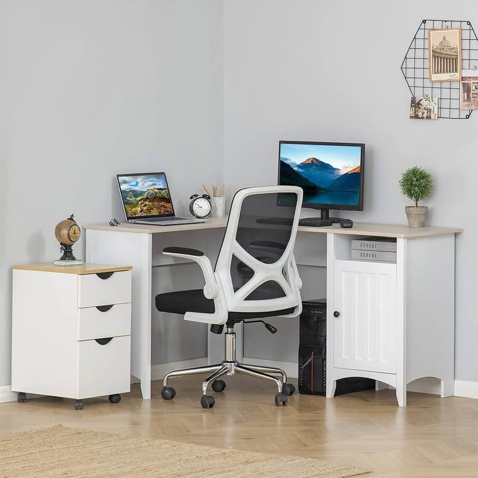 L-Shaped Computer Desk with Shelf - NEW - photo 3