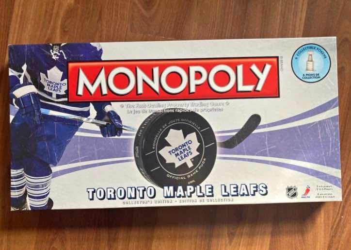 Toronto Maple Leafs Monopoly Board Game 100% COMPLETE