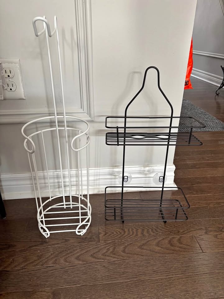 Bathroom Storage Holders – Toilet Paper Stand & Shower Caddy
