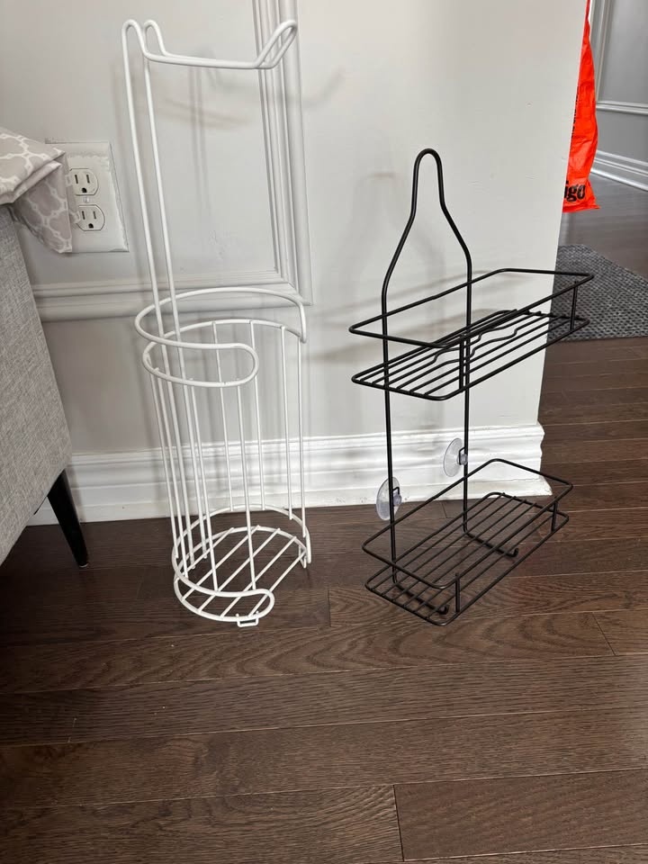 Bathroom Storage Holders – Toilet Paper Stand & Shower Caddy - photo 2