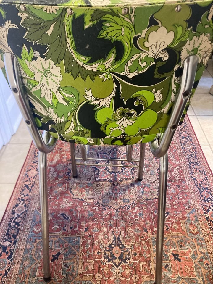 VINTAGE 1960s Chrome Kitchen Step Stool Chair - photo 5