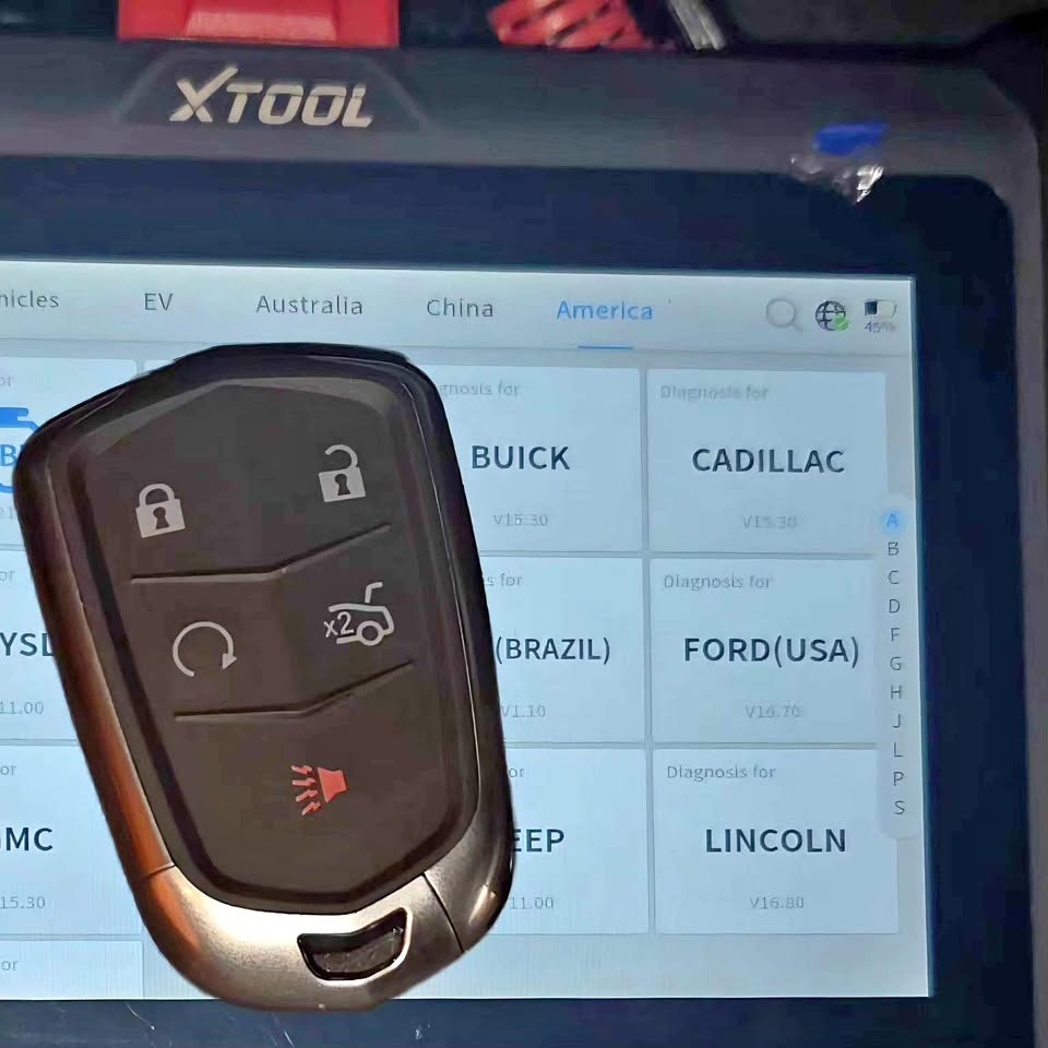 Cadillac Keys 5 Button HYQ2AB