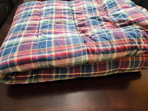 90s Y2K Ralph Lauren Plaid Cotton Comforter - Twin - Made in USA - photo 4