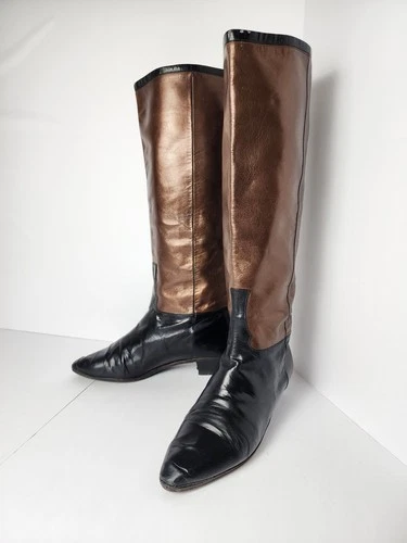 Vintage 70's Andrea Pfister Italy Made Two-Tone Boots 7.5 - photo 2