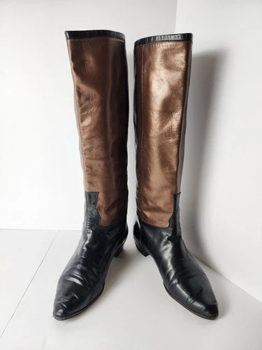 Vintage 70's Andrea Pfister Italy Made Two-Tone Boots 7.5 - photo 3