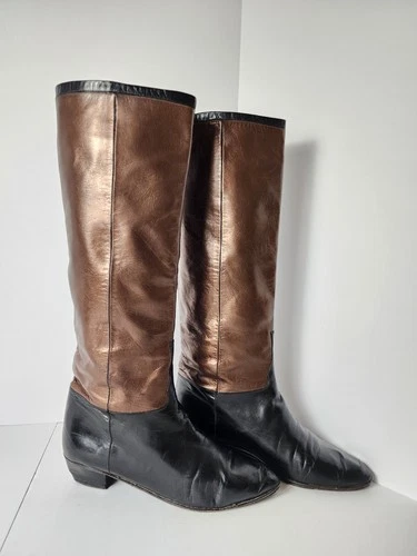 Vintage 70's Andrea Pfister Italy Made Two-Tone Boots 7.5 - photo 4