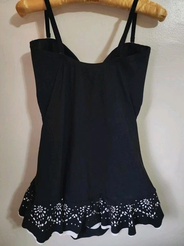 Profile Gottex Lola Floral Laser Cut One-Piece Swimsuit Black 14 - photo 2