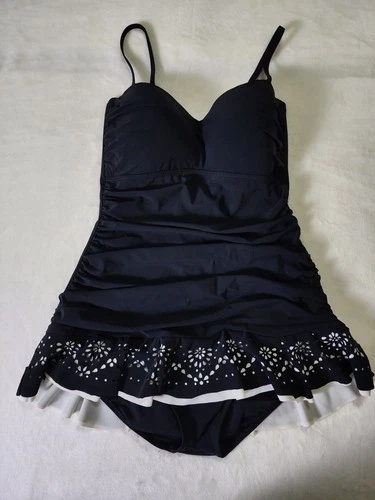 Profile Gottex Lola Floral Laser Cut One-Piece Swimsuit Black 14 - photo 3