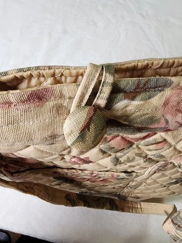 Vintage Floral Quilted Tote Bag | Cottagecore Shoulder Bag - photo 5