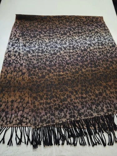 90's Vintage Ombré Bloomingdale's Leopard Scarf Wrap
