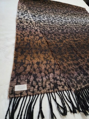90's Vintage Ombré Bloomingdale's Leopard Scarf Wrap - photo 2