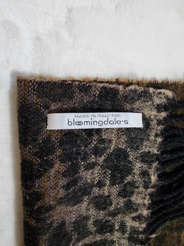 90's Vintage Ombré Bloomingdale's Leopard Scarf Wrap - photo 5