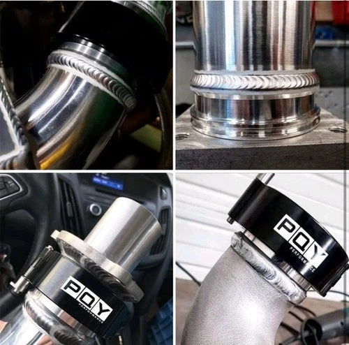 3'' 76mm Aluminum HD Intake V-Band Clamp Flange Intercooler Pipe - photo 4