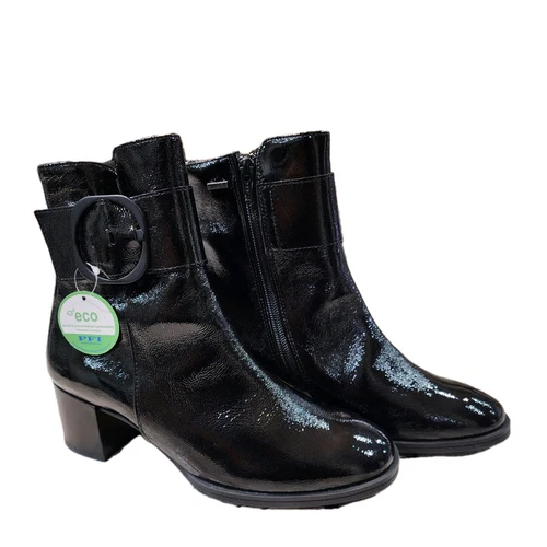 Paul Green Panache Buckle Boot Black Crinkled Women's US 6 - photo 2