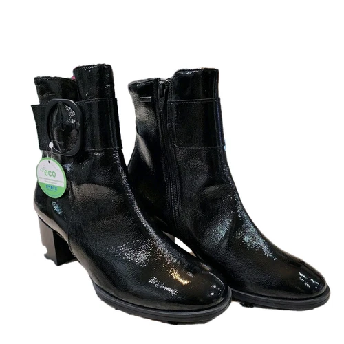 Paul Green Panache Buckle Boot Black Crinkled Women's US 6 - photo 3