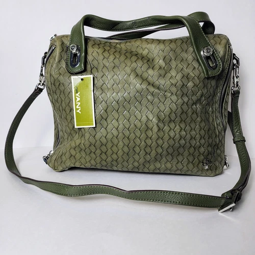 orYANY Green Leather Shoulder Bag Satchel Purse