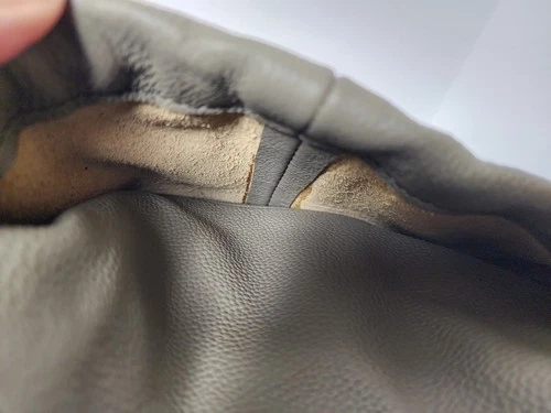 Large Grey Pebbled Leather Hobo Bag - Handmade in Mexico - photo 5