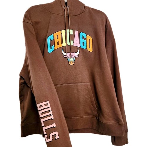 Chicago Bulls Hoodie Pro Standard NBA Washed Neon~ 2X~Brown~ Pul