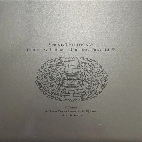 Vtg Gorham 1831 Crystal Oblong Tray Spring Traditions Country Te - photo 2