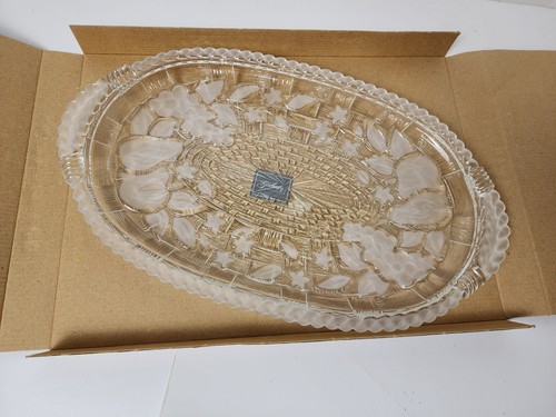 Vtg Gorham 1831 Crystal Oblong Tray Spring Traditions Country Te - photo 3