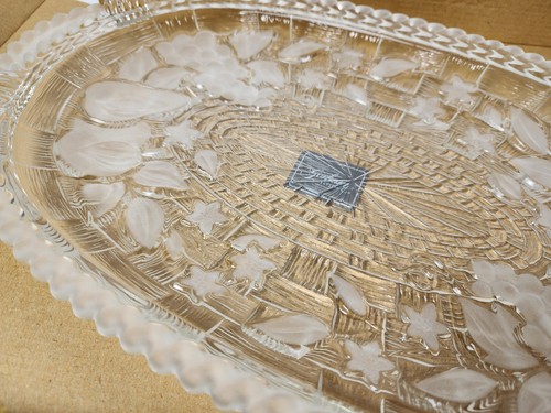 Vtg Gorham 1831 Crystal Oblong Tray Spring Traditions Country Te - photo 4