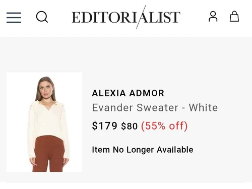 Evander Sweater M - Ivory Knit V-Neck - photo 4