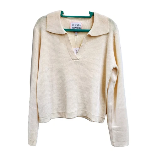 Evander Sweater M - Ivory Knit V-Neck - photo 5