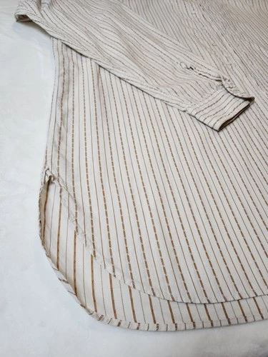Vintage Ralph Lauren Double RRL Mandarin Collar Striped Tunic Sh - photo 5