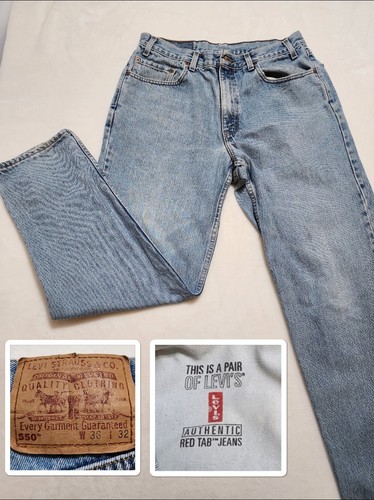 Vintage Levi’s 550 Men’s Jeans Made in USA Size 36x32 Relaxed Fi