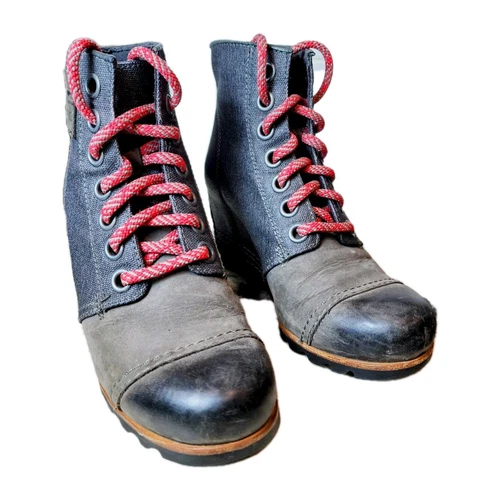 Sorel PDX Leather Wedge Boots Size 5.5 Ankle Gray Boots~ MSRP $1 - photo 5