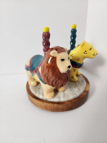 Vintage Carousel Lion & Cheetah Salt & Pepper Shakers - photo 4