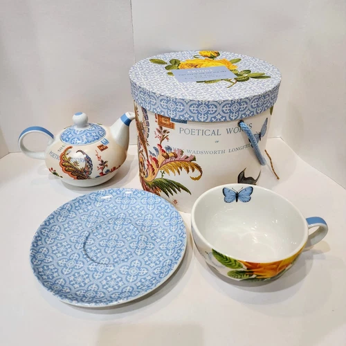 Barnes & Noble Tea Set~ Floral Design Exclusive Complete Box Set