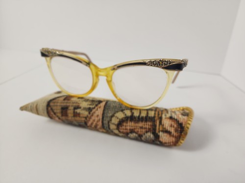 1950's Vintage American Optical Floral Cat Eye Glasses Frame - photo 2