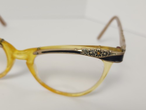 1950's Vintage American Optical Floral Cat Eye Glasses Frame - photo 5