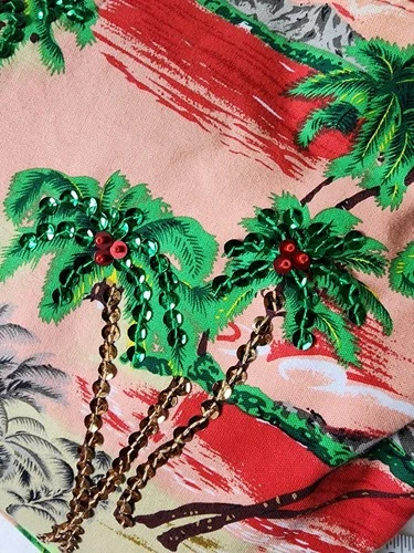 Vintage Hawaii Hula Girl Sequin Tote Bag & Coin Purse - photo 4