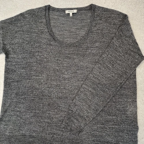 Madewell Lightweight Sweater Top - Merino Wool Blend - Grey - Sm - photo 3