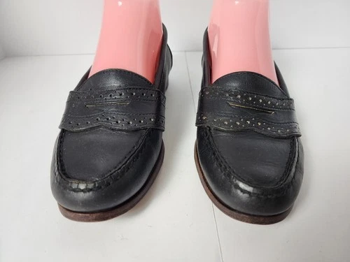 Polo Ralph Lauren 7.5 Leather Brogue Loafers - Bench Made USA - photo 2