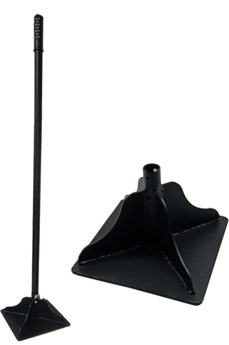 Steel Tamper w/ 48" Rubber Grip Handle - Gardening, Gravel, Sand