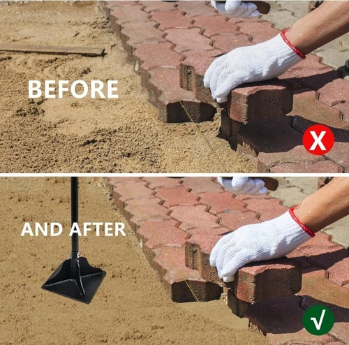 Steel Tamper w/ 48" Rubber Grip Handle - Gardening, Gravel, Sand - photo 5