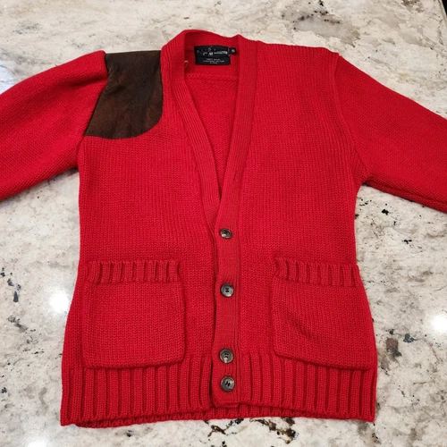 Vintage Polo Ralph Lauren Cardigan Sweater Shoulder Patch Huntin - photo 2