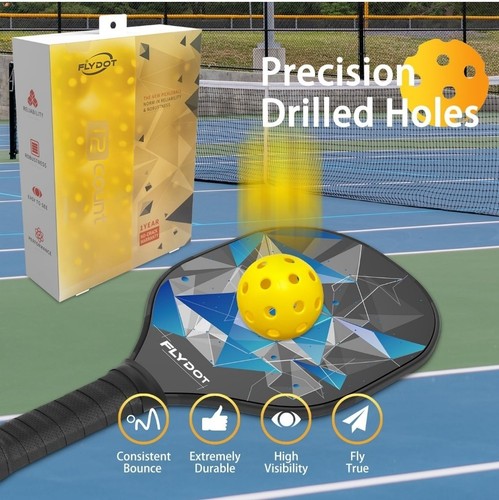 12 Count Yellow Pickleball Balls - New 12-Pack - photo 2