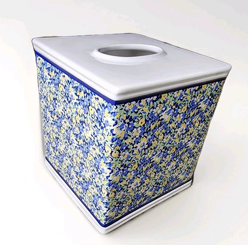 Tommy Hilfiger Ceramic Tissue Box Cover - Floral