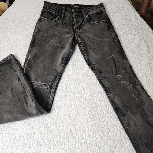 HUDSON Jeans Mens 29x33 Blake Slim Straight Stone Wash Black Den - photo 2