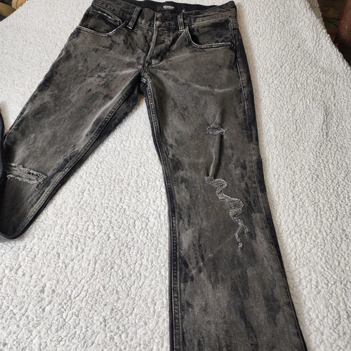 HUDSON Jeans Mens 29x33 Blake Slim Straight Stone Wash Black Den - photo 3