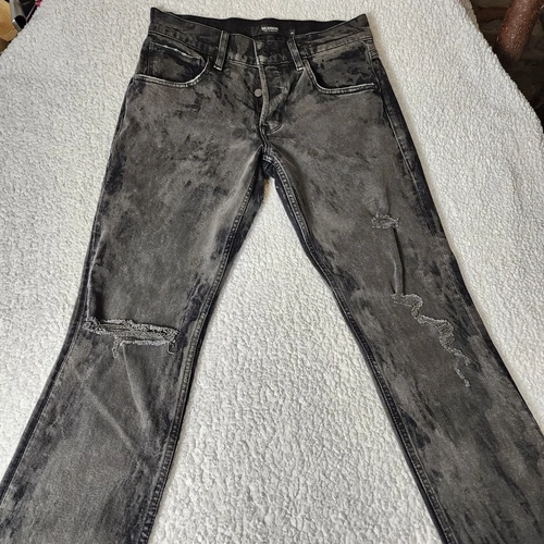 HUDSON Jeans Mens 29x33 Blake Slim Straight Stone Wash Black Den - photo 4