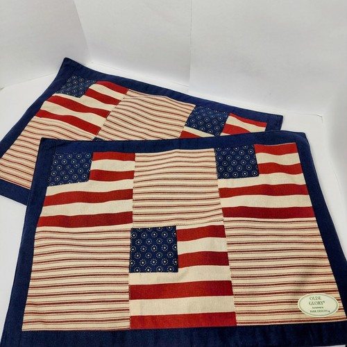 Vintage Patriotic Placemats - American Flag July 4th Quilt Style - photo 2